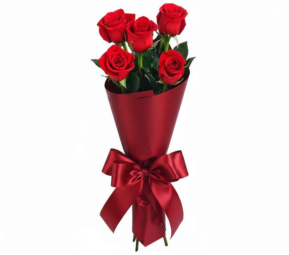 Букет 5 Красных роз Эдлесс Лав в Квиток
