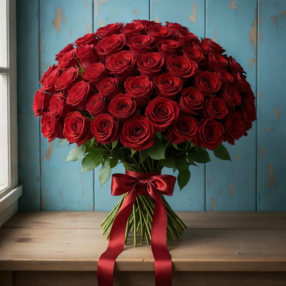 Букет Красные розы Блэк Меджик в Квиток