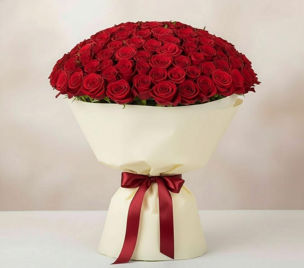 Букет 101 Красная роза Милано в Квиток