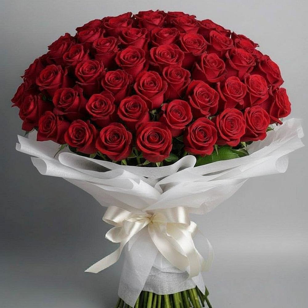 Букет 101 Красная роза Блэк Мэджик в Квиток