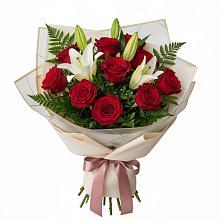 Букет цветов из:  Лилии и Розы #REPLACE_PRED# Квиток