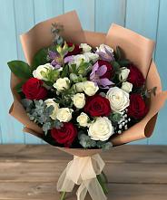 Букет цветов из:  Розы и Альстромерии #REPLACE_PRED# Квиток