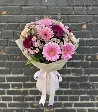 Букет цветов из:  Герберы и Хризантемы #REPLACE_PRED# Квиток