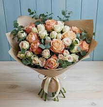 Букет цветов из:  Альстромерии и Розы в Квиток